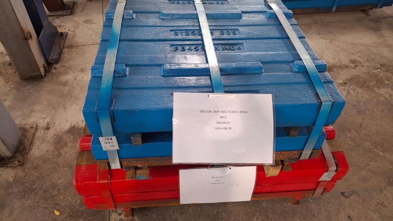 DMK 160 LIK Yüksek Manganlı–Kromlu (Mn18Cr2) Döküm Paletler